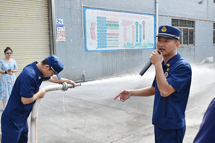 2023年度健桥棉复合面料厂家消防演习活动